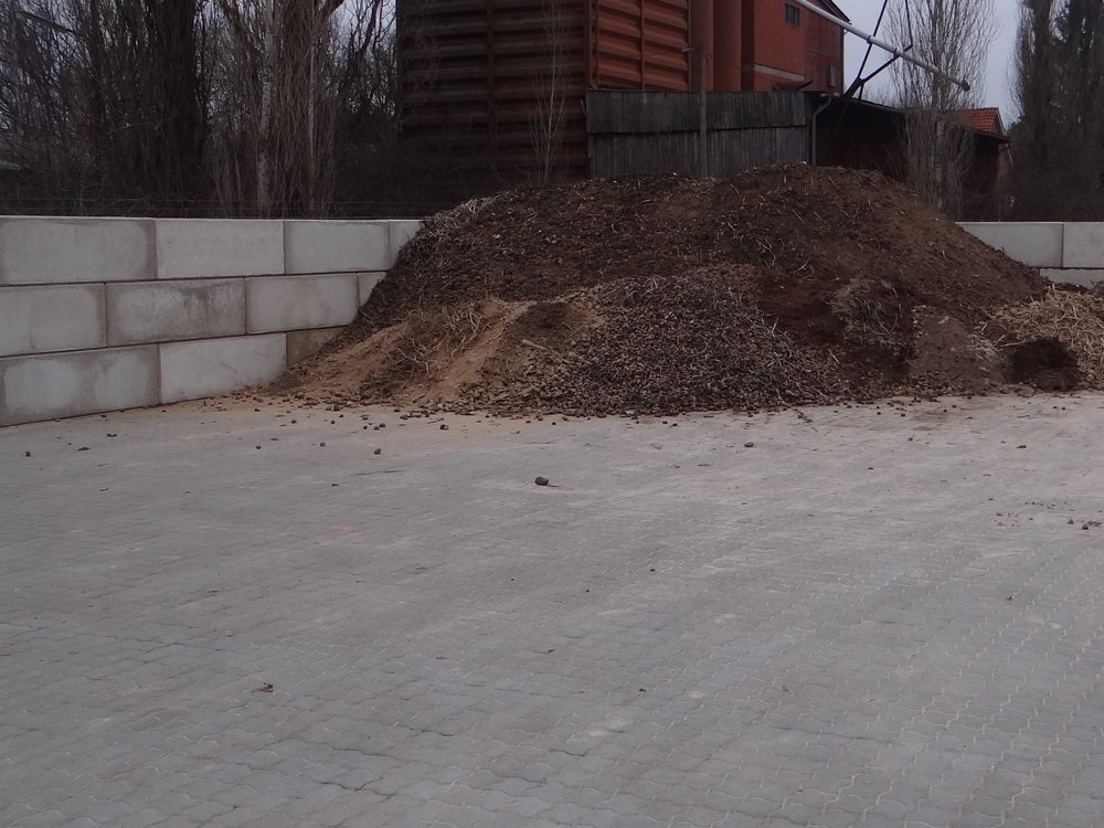 Betonblock Beton Legostein Schüttgutwand